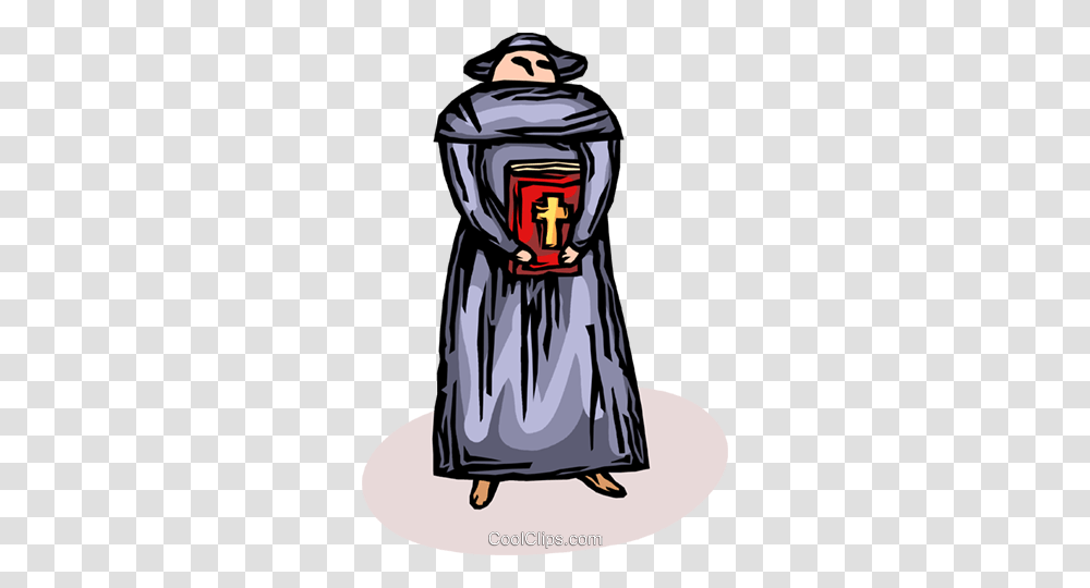 Priest Royalty Free Vector Clip Art Illustration, Cloak, Fashion, Tabletop Transparent Png