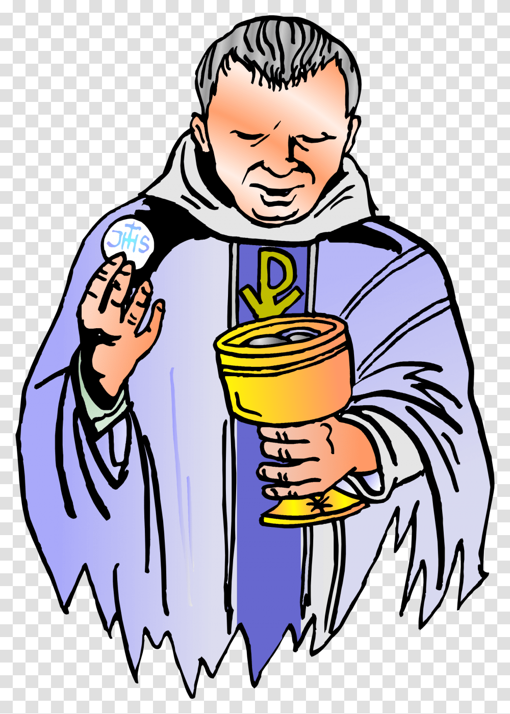 Priest Vector Clipart Image, Person, Human, Doodle, Drawing Transparent Png