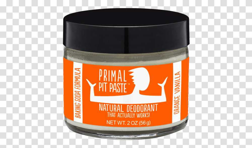 Primal Pit Paste Natural Deodorant Orange Creamsicle, Label, Plant, Food Transparent Png
