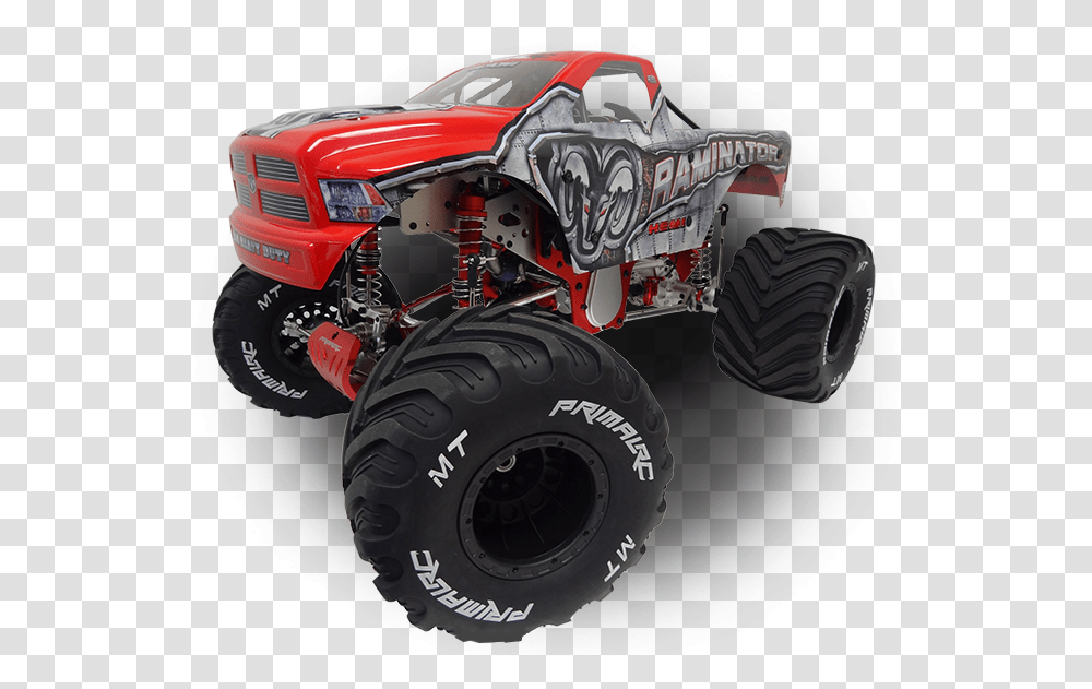 Primal Rc Raminator Monster Truck, Wheel, Machine, Vehicle, Transportation Transparent Png