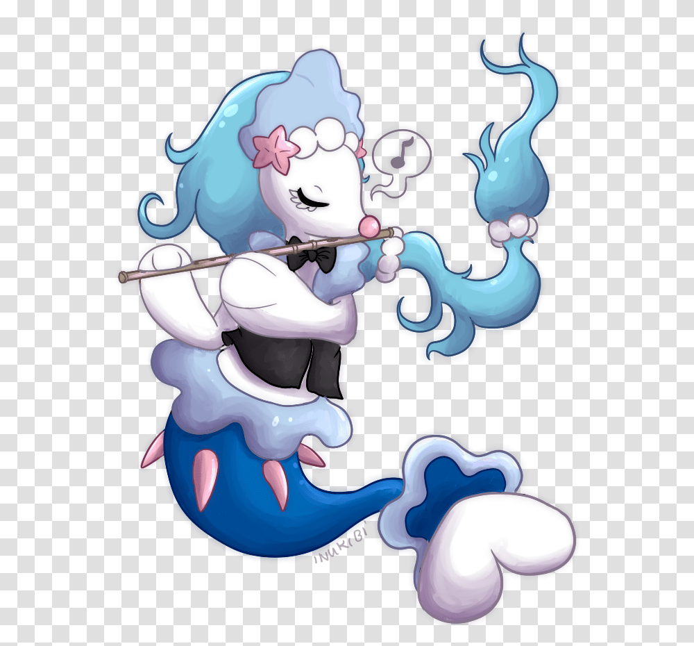 Primarina Playing Flute By Inukibi Cartoon, Toy, Animal, Coffee Cup Transparent Png