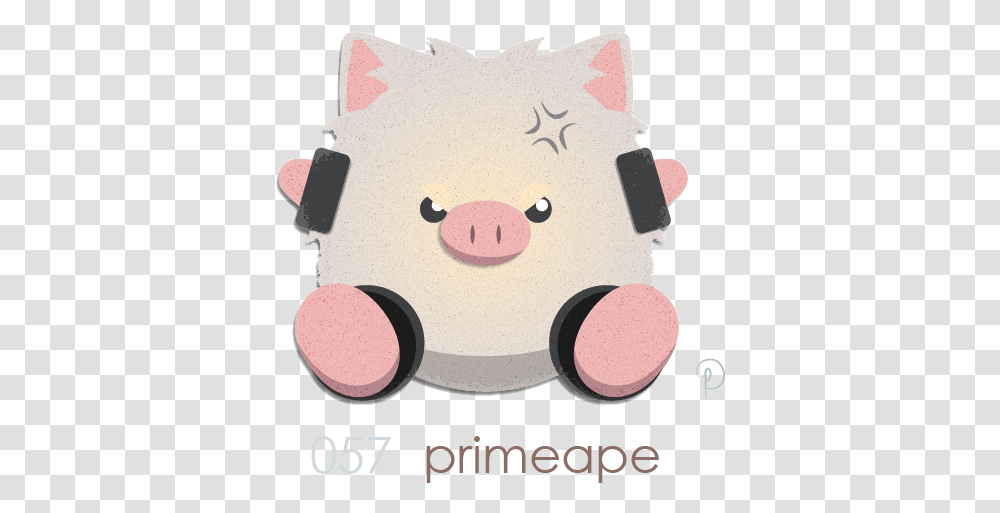 Primeape The Bound Pigape Pokemon So Many Domestic Pig, Video Gaming, Palette, Paint Container, Birthday Cake Transparent Png