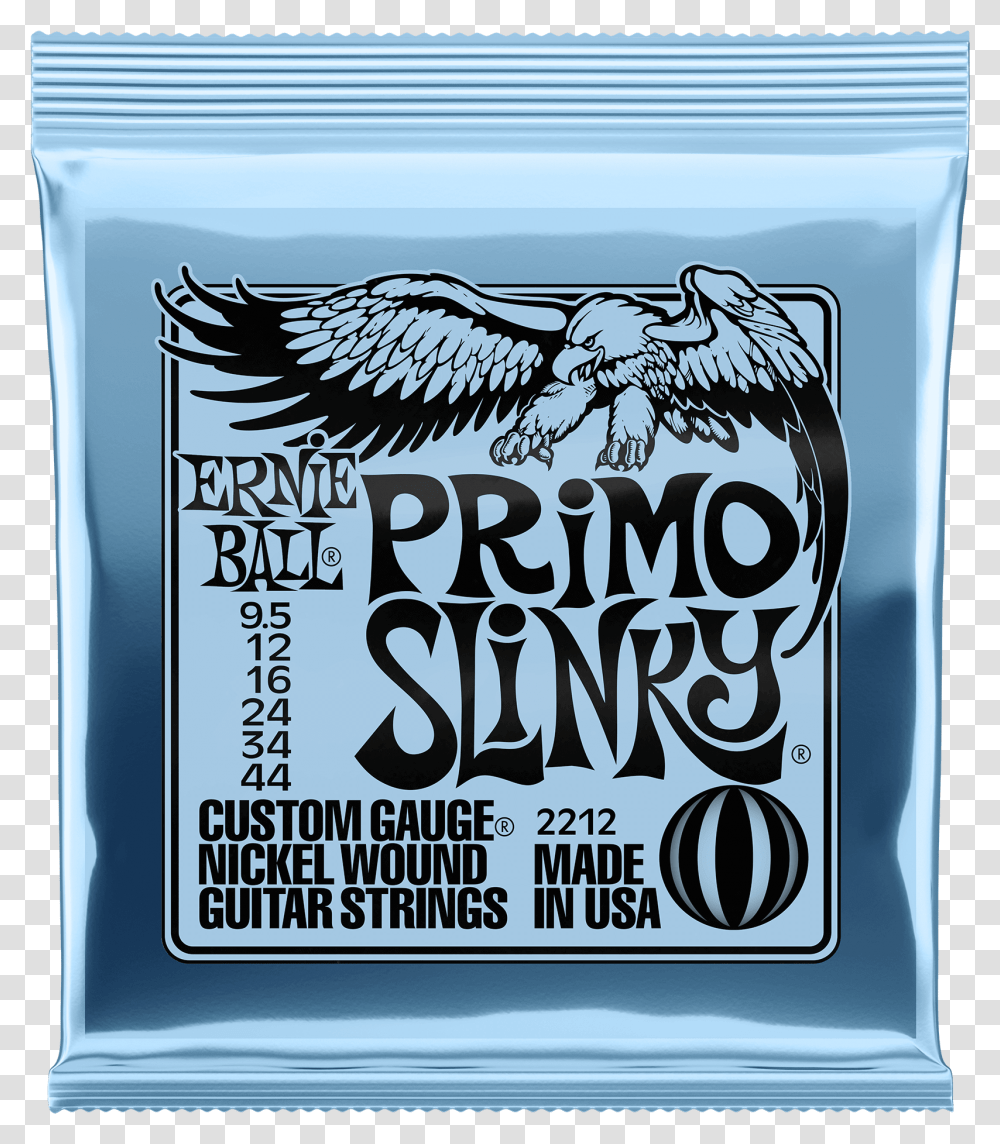 Primo Slinky Nickel Wound Electric Guitar Strings Ernie Ball Primo Slinky, Label, Poster, Advertisement Transparent Png