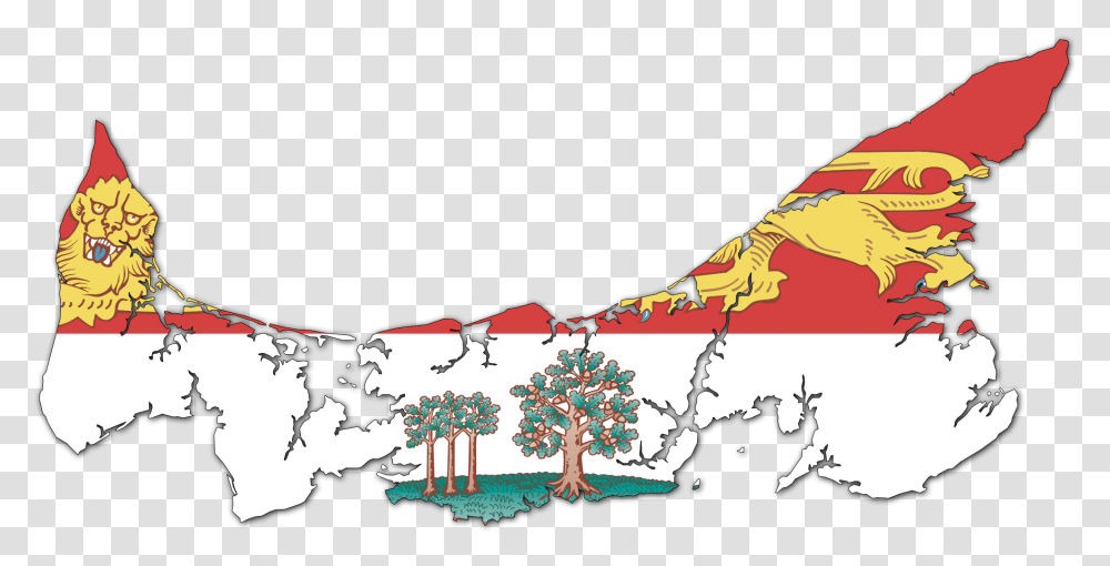 Prince Edward Island Prince Edward Island Flag Map, Tree, Plant, Mountain, Outdoors Transparent Png