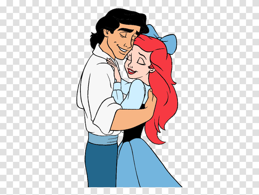 Prince Eric From Little Mermaid Clip Art Kiss Disney Princess And Prince, Hug, Person, Dating, Female Transparent Png