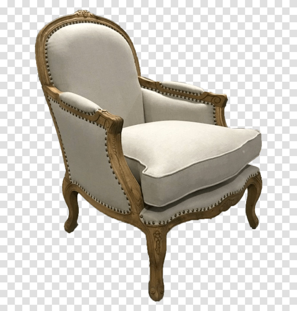 Prince William Chair White Linen Chair For Rent Wood Club Chair, Furniture, Armchair Transparent Png