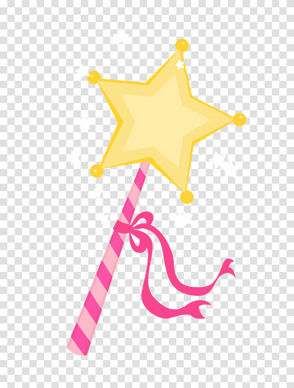 Princesas E, Cross, Star Symbol, Wand Transparent Png