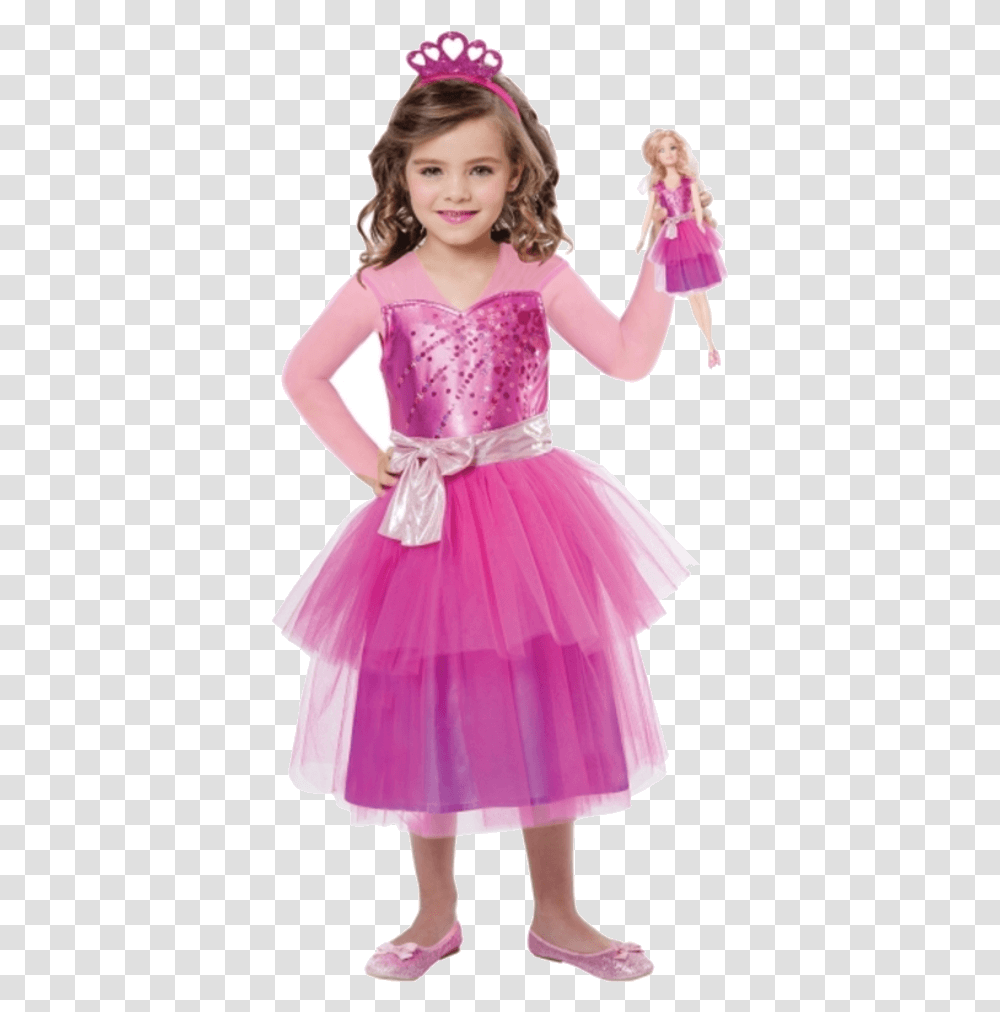 Princess And Barbie Dresses For Girls, Person, Purple, Evening Dress Transparent Png