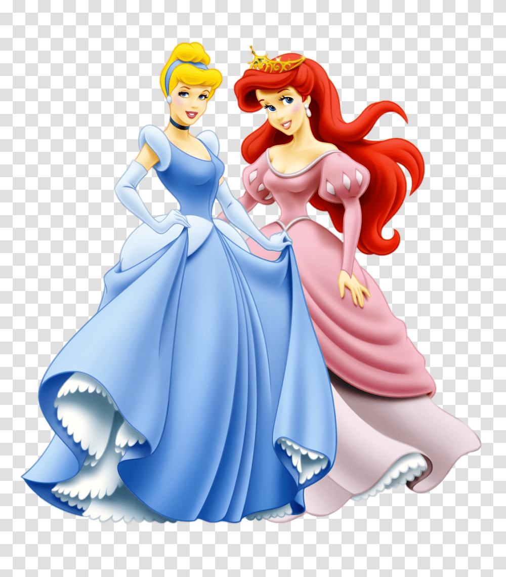 Princess Ariel And Cinderella, Figurine, Doll, Toy, Person Transparent Png