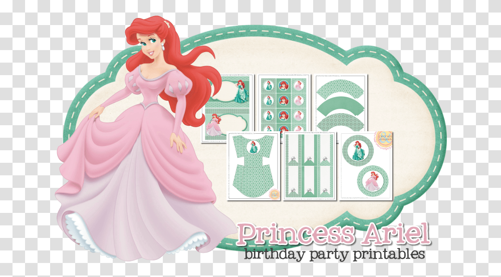 Princess Ariel Birthday Party Ariel Birthday Printable, Figurine, Barbie, Doll, Toy Transparent Png