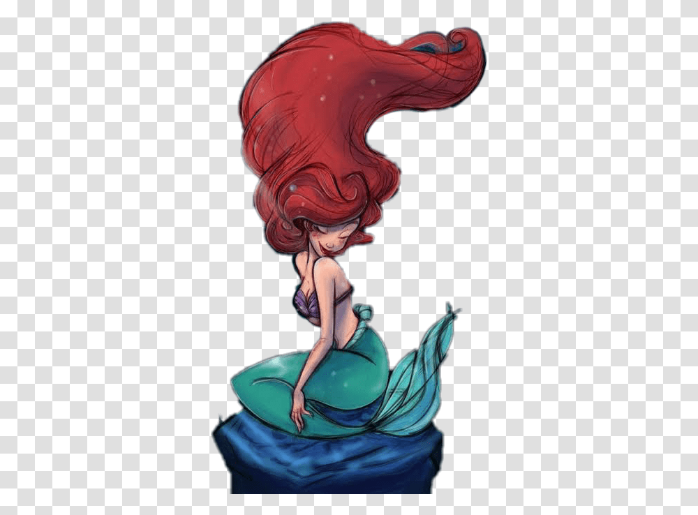 Princess Ariel Siren Princesa Sirena Disneyprincess My Little Mermaid Art, Person, Human, Book Transparent Png