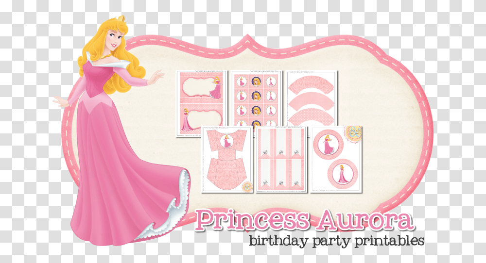 Princess Aurora Free Printable Kit Princess Aurora Party Free Printable, Doll, Toy, Furniture, Crib Transparent Png