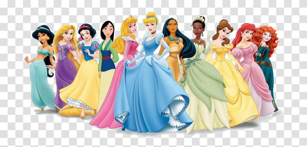 Princess Background All Disney Princesses Wear Blue, Person, Human, People, Toy Transparent Png