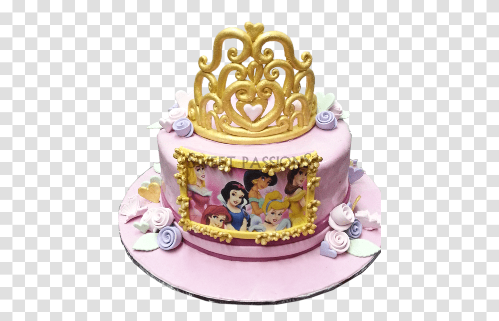 Princess Birthday Cake, Dessert, Food, Icing, Cream Transparent Png