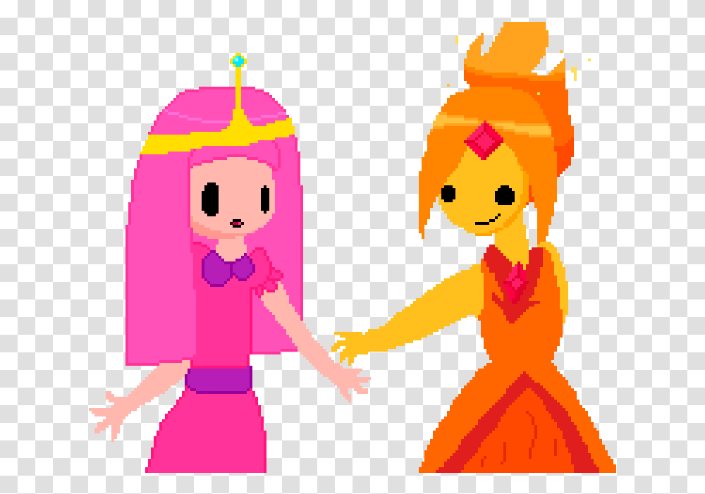 Princess Bubblegum And Flame Princess Cartoon, Hand, Dress, Apparel Transparent Png