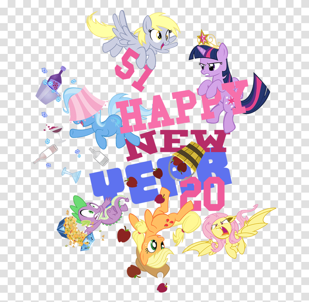 Princess Celestia Princess Luna Rainbow Dash Applejack My Little Pony Happy New Year, Paper, Doodle Transparent Png