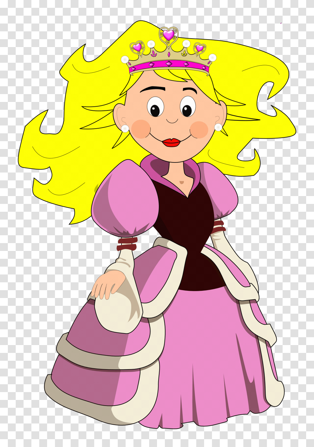 Princess Clip Art Outline, Female, Rattle, Girl, Costume Transparent Png