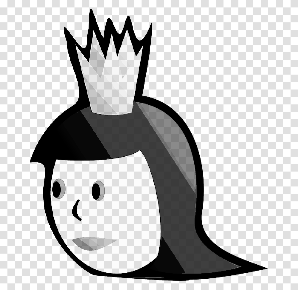 Princess Crown Simple Picture Of Queen, Stencil, Penguin, Bird, Animal Transparent Png
