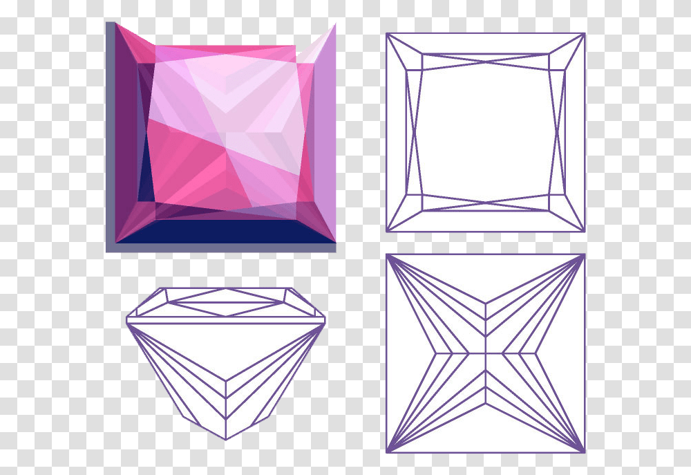 Princess Cut Shape, Pattern, Paper, Triangle Transparent Png