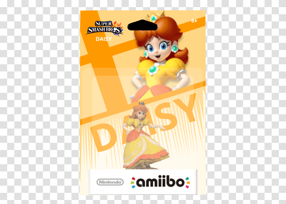 Princess Daisy Custom Amiibo, Toy, Figurine, Super Mario, Doll Transparent Png