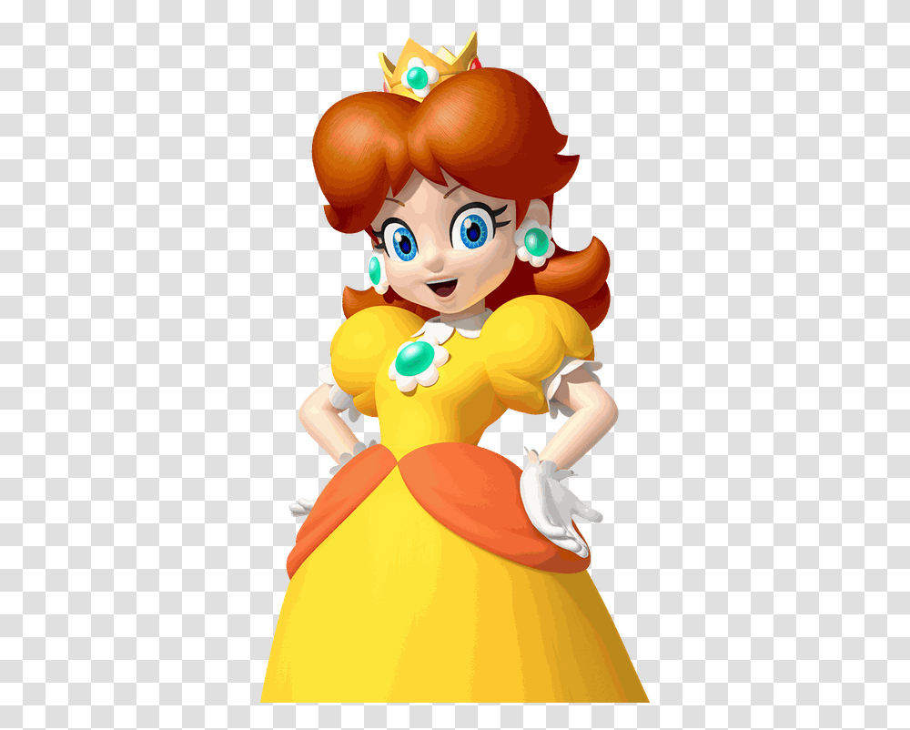 Princess Daisy Super Mario Princesa Daisy, Doll, Toy, Person, Human Transparent Png