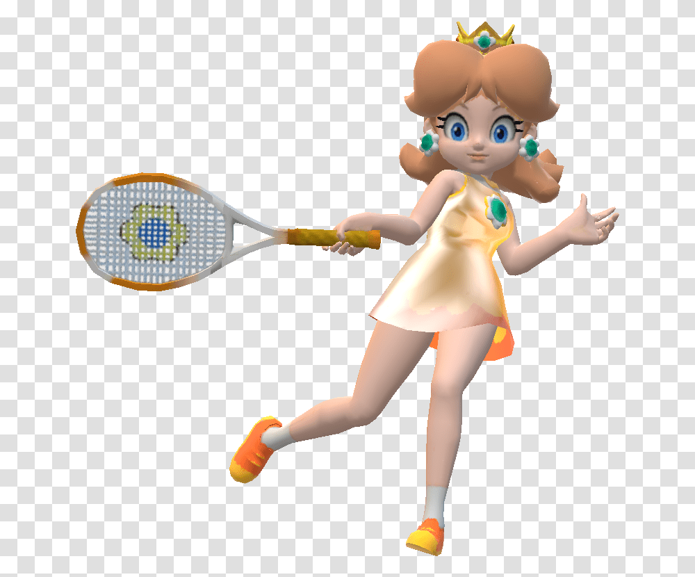 Princess Daisy Tennis Princess Daisy Tennis Outfit, Tennis Racket, Person, Human, Toy Transparent Png