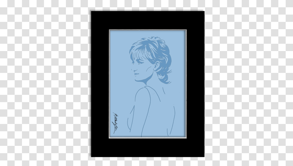 Princess Diana Gallery Print Picture Frame, Book, Comics, Drawing Transparent Png