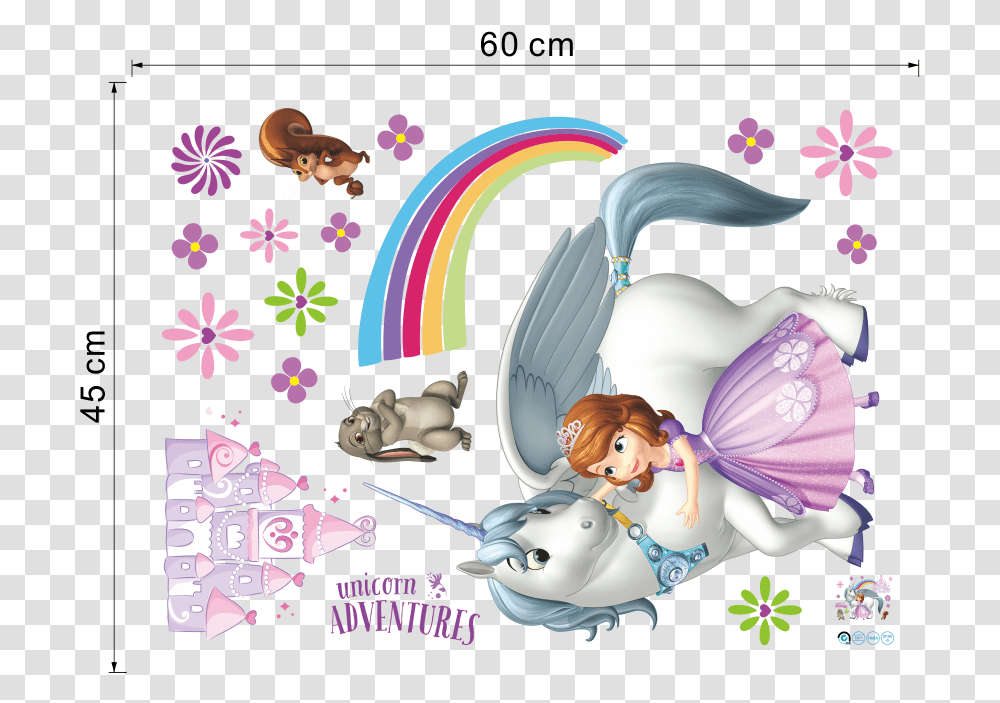 Princess Elsa Rainbow Castle Wildebeest Wall Stickers Wall Decal, Outdoors, Nature Transparent Png
