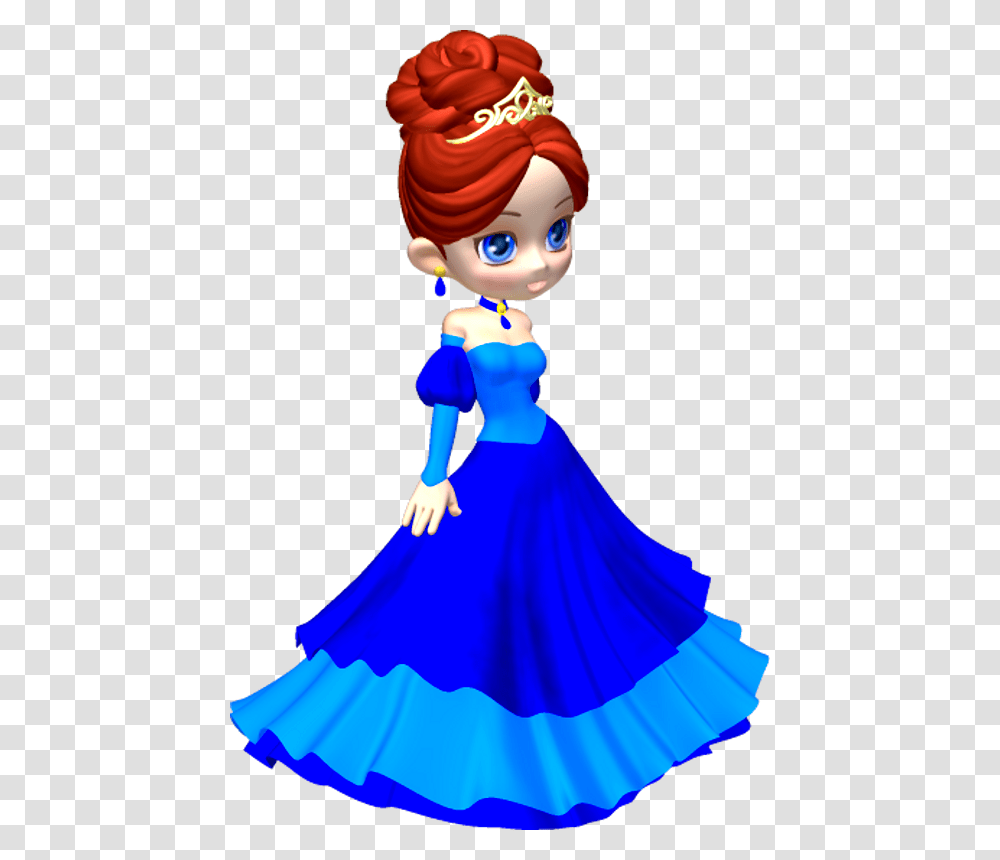 Princess In Blue Poser Clipart, Female, Person, Human, Dress Transparent Png
