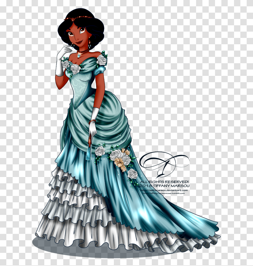 Princess Jasmine Ball Gown, Apparel, Female, Person Transparent Png