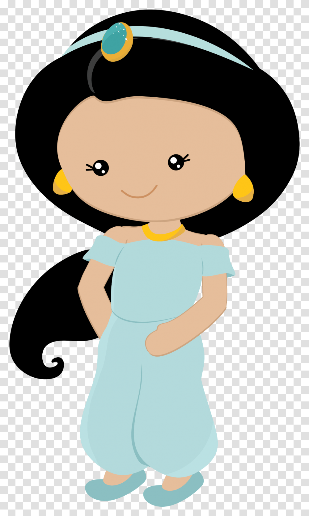 Princess Jasmine Clipart Yellow, Person, Female, Girl Transparent Png