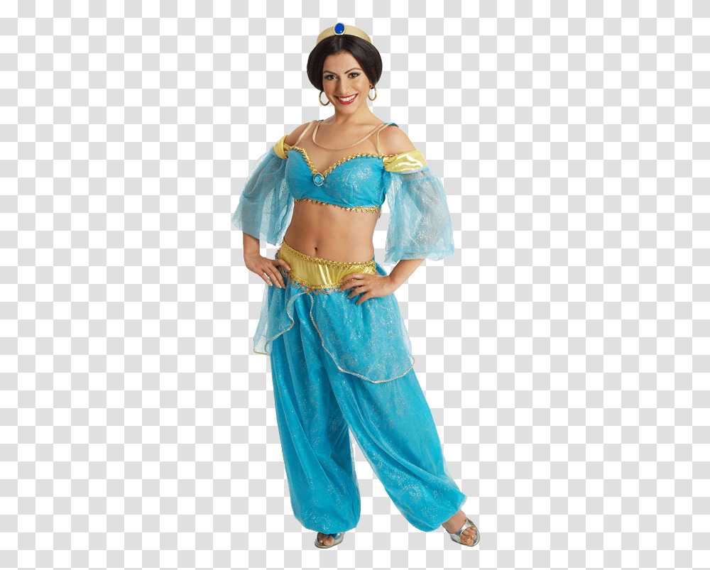 Princess Jasmine Full Costume, Person, Blouse, Navel Transparent Png