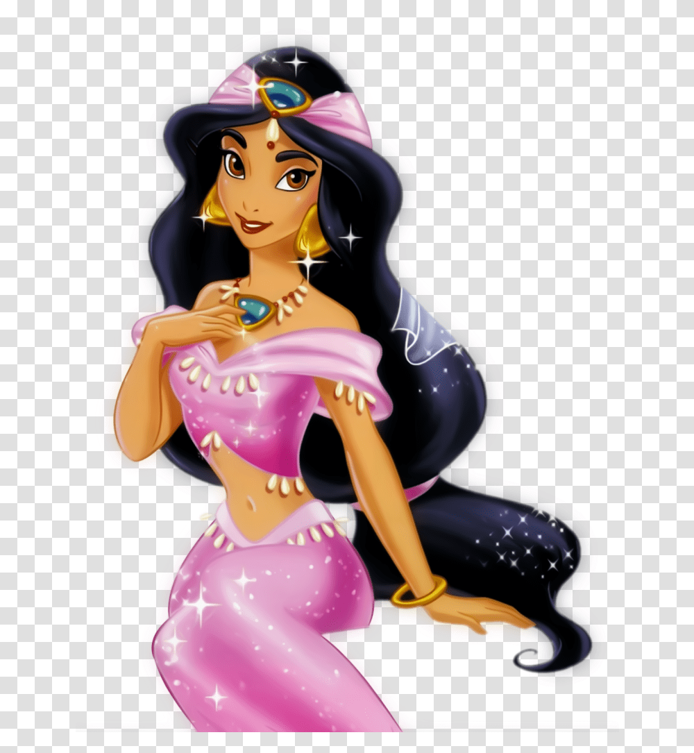 Princess Jasmine In Pink, Figurine, Toy, Barbie, Doll Transparent Png