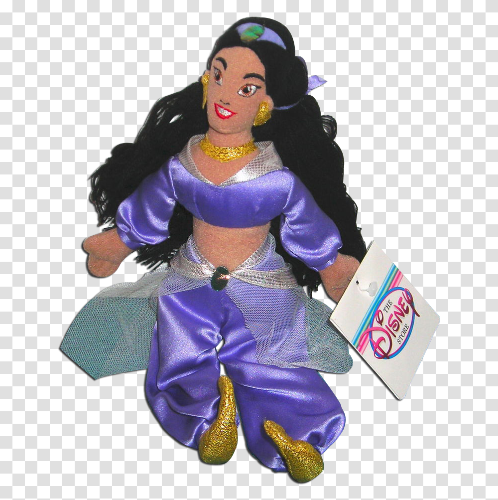Princess Jasmine Original Disney Store Bean Bag Plush, Doll, Toy, Figurine, Barbie Transparent Png