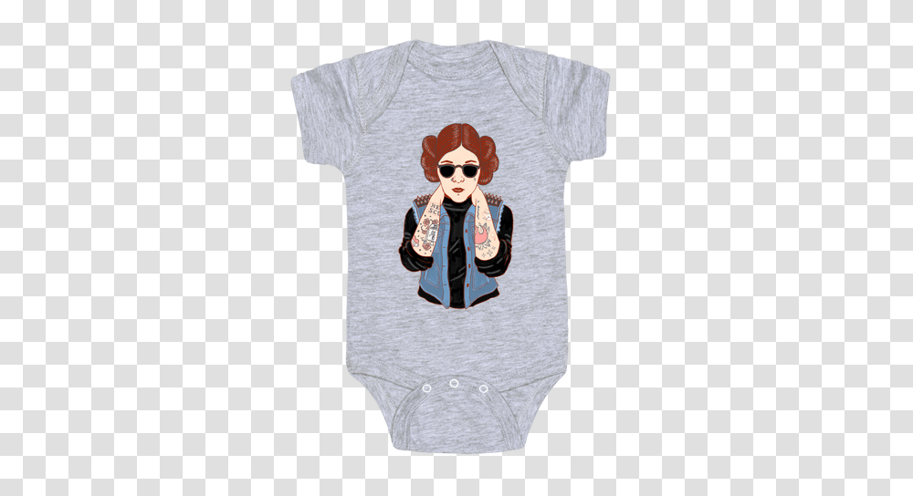 Princess Leia Baby Onesies Lookhuman, Apparel, T-Shirt, Sunglasses Transparent Png