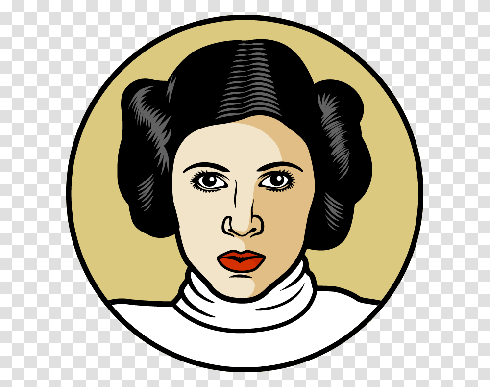 Princess Leia Clipart, Label, Head, Face Transparent Png