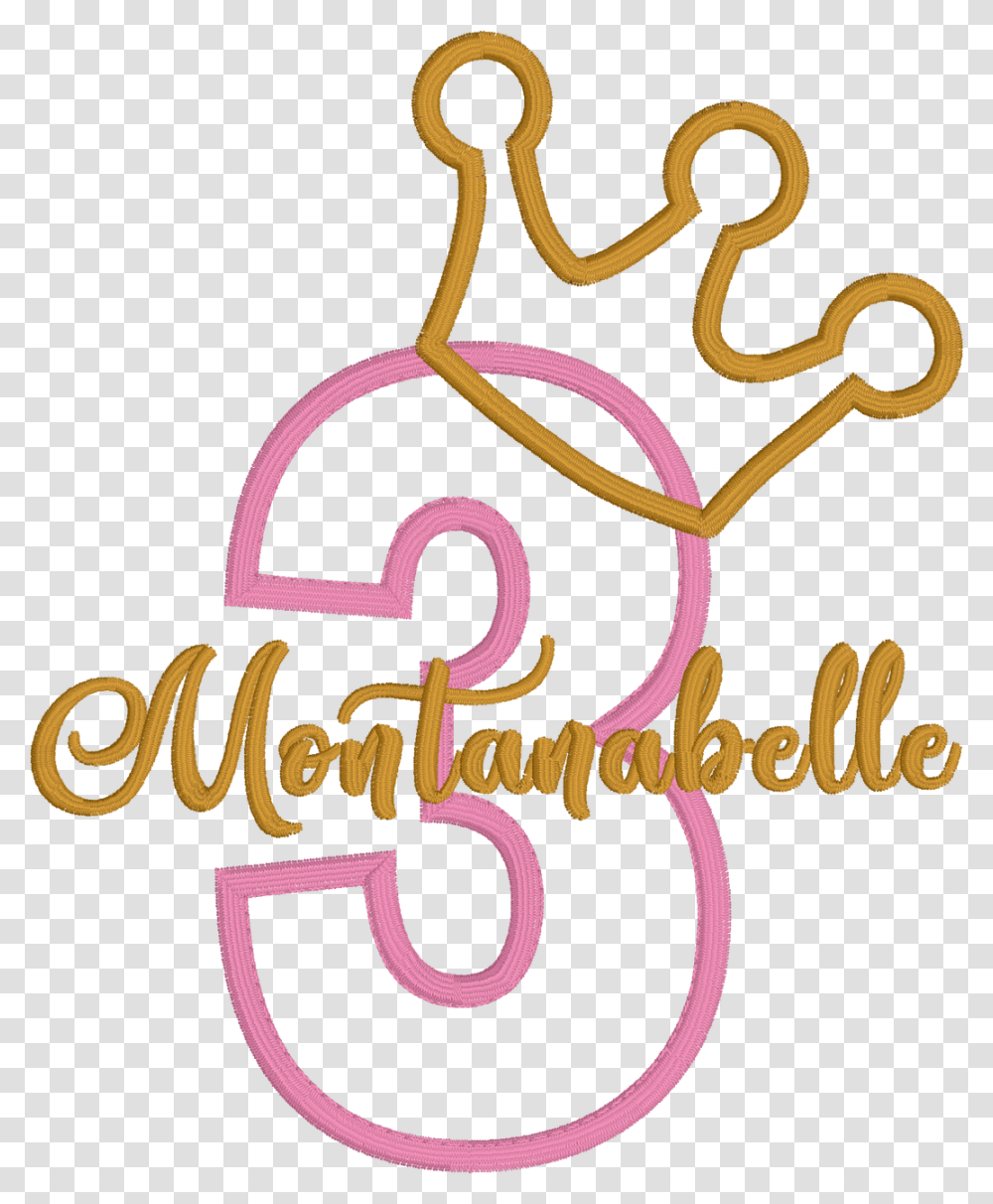 Princess Numbers With Crown, Alphabet, Handwriting Transparent Png
