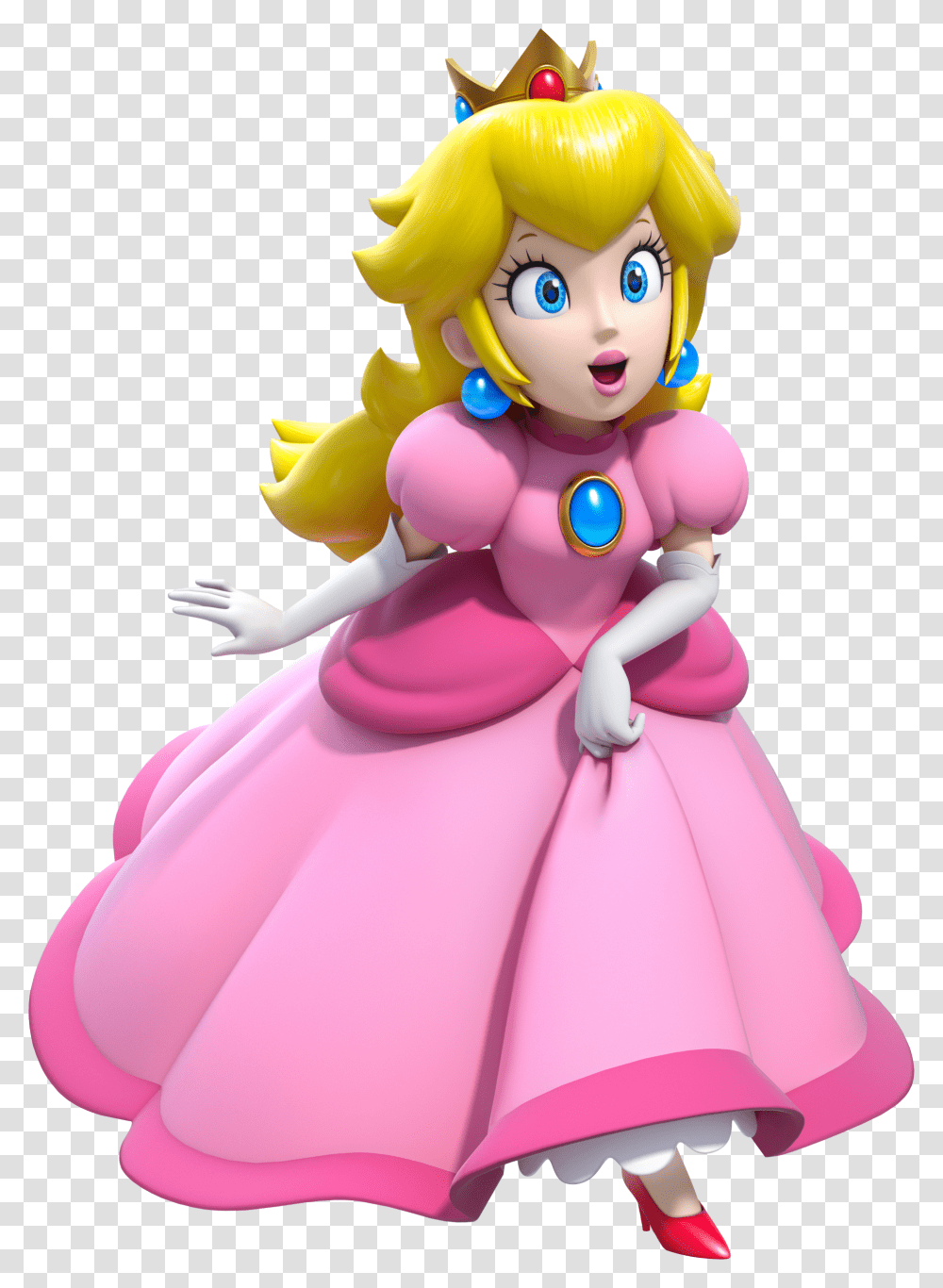 Princess Peach Artwork Super Peach Mario 3d World, Figurine, Doll, Toy, Barbie Transparent Png