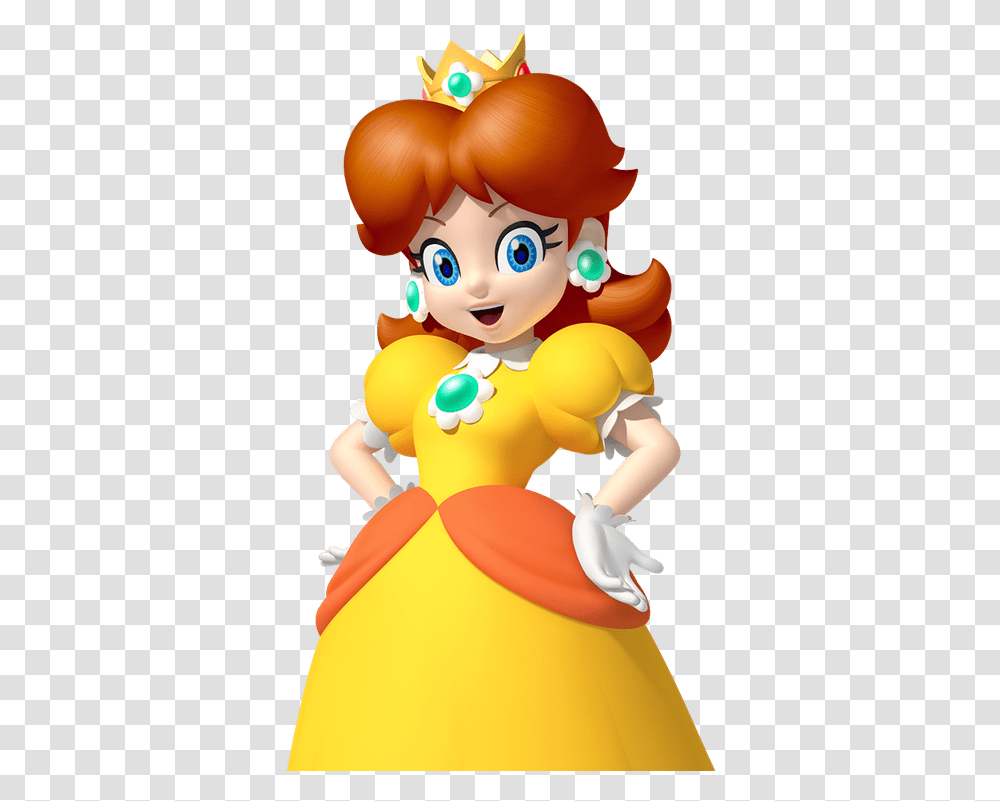 Princess Peach Clipart Crown Princesa Daisy Mario Bros, Doll, Toy, Person, Human Transparent Png