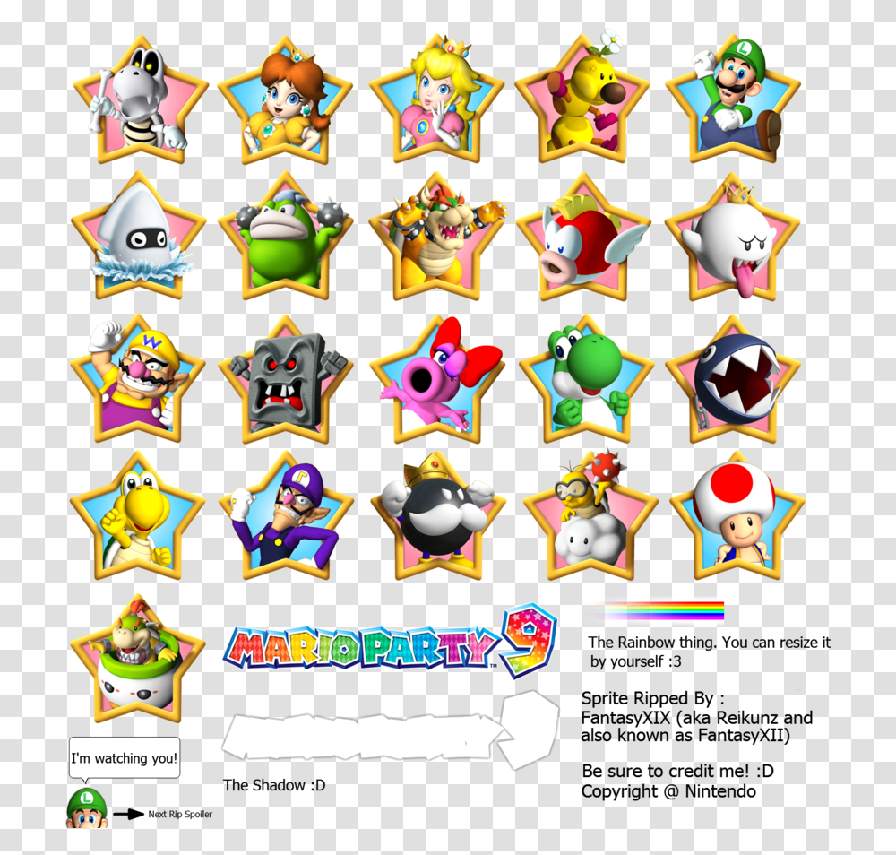 Princess Peach Clipart Mario Party Mario Party 9 Sprites, Logo, Trademark, Number Transparent Png