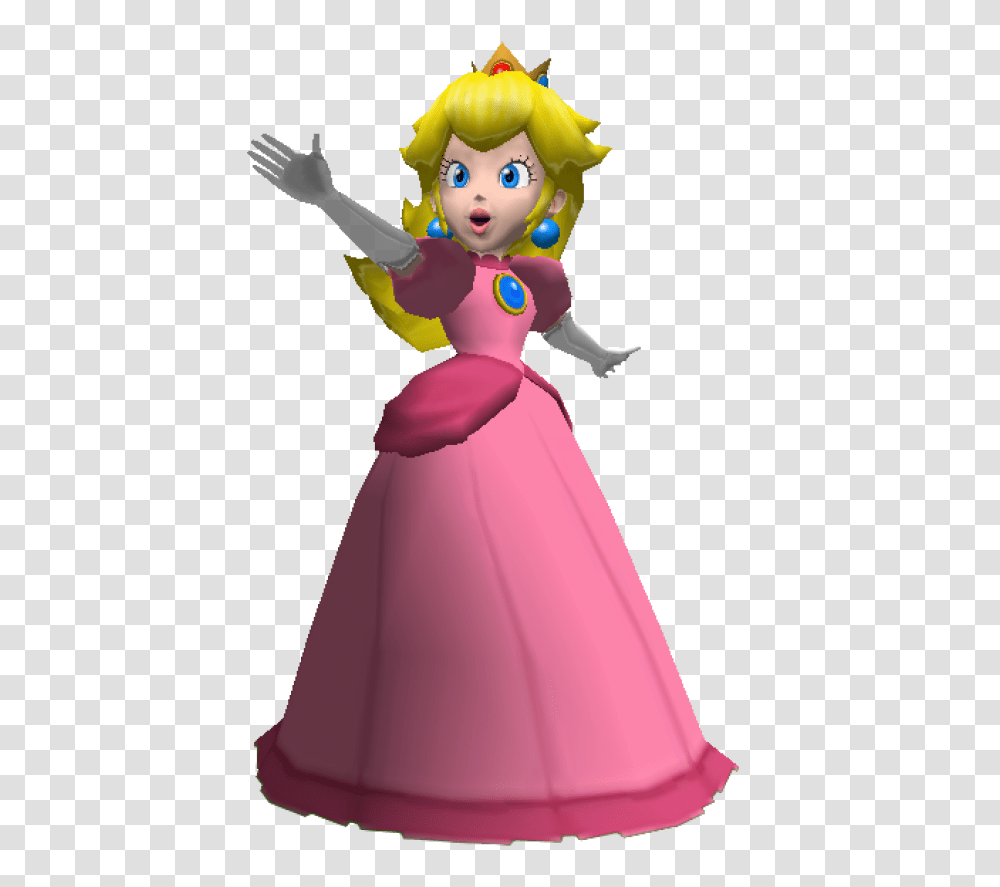 Princess Peach Mario Princess Peach, Doll, Toy, Figurine, Barbie Transparent Png