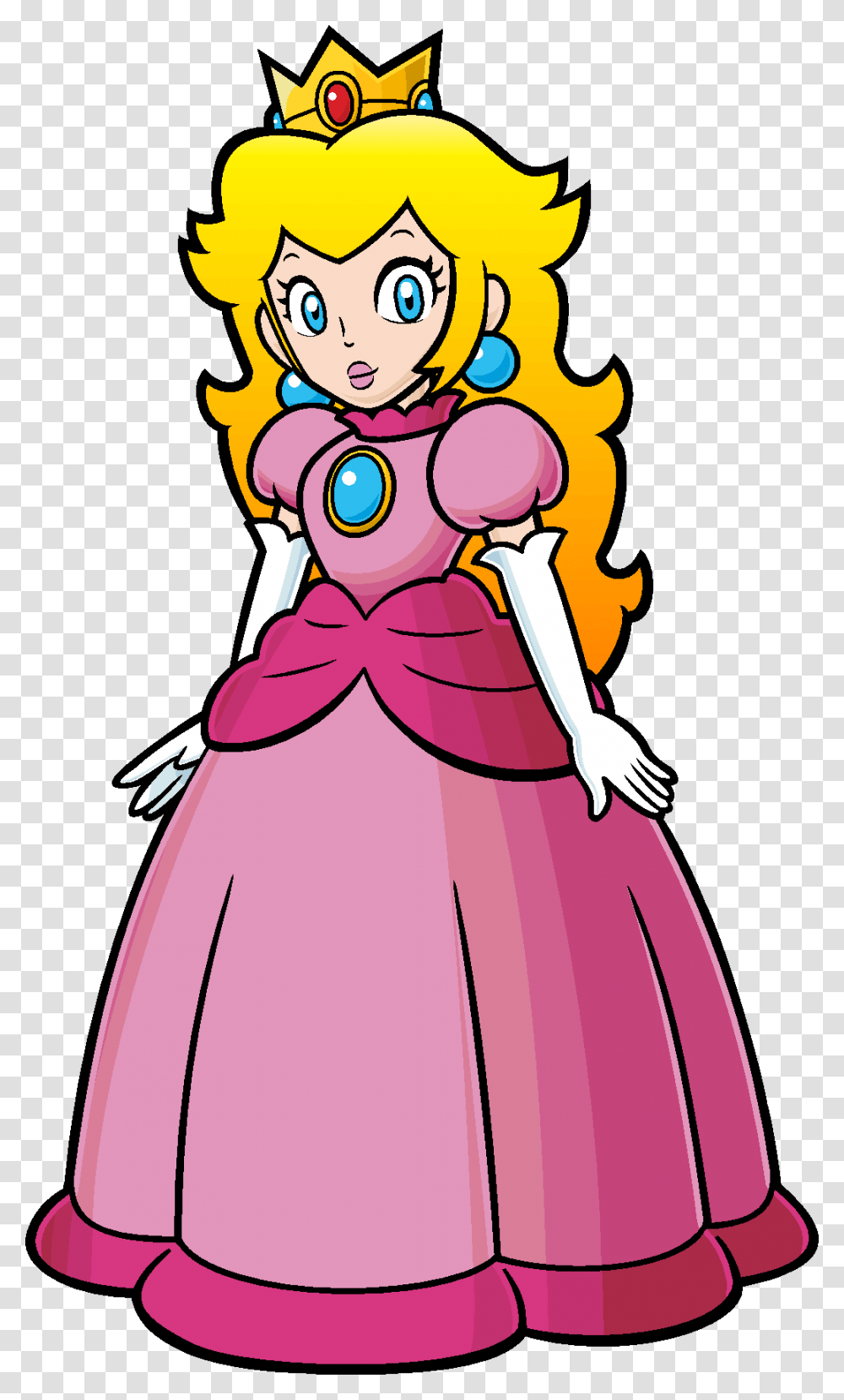 Princess Peach Princess Peach 2d, Female, Dress, Woman Transparent Png