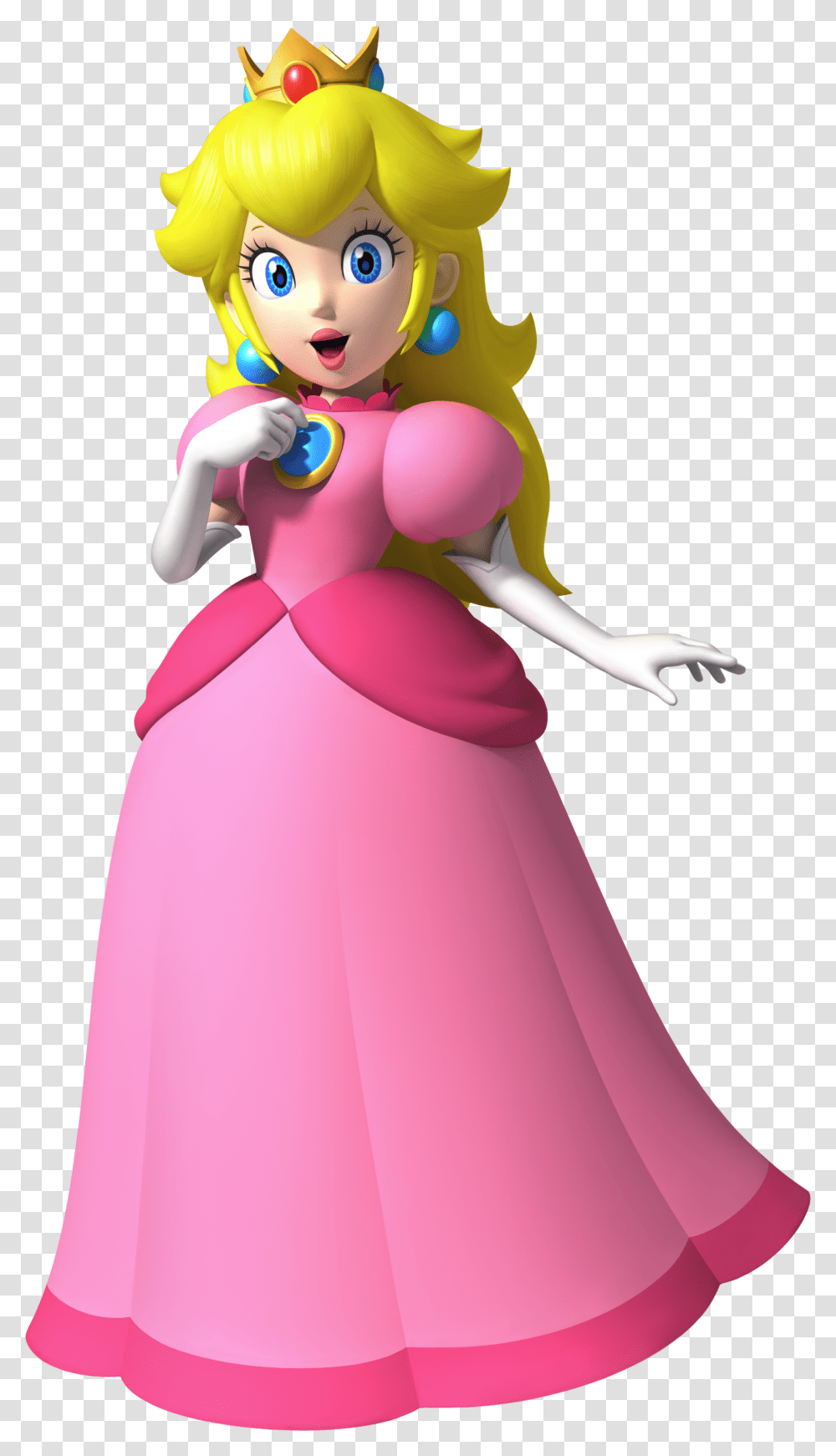 Princess Peach Toadstool Princess Peach New Super Mario Bros Wii, Female, Dress, Doll Transparent Png