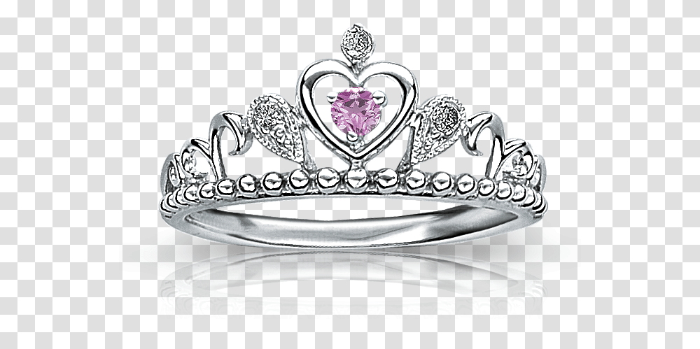Princess Pink Sapphire Amp Diamond Tiara Ring In Sterling Princess Crown, Jewelry, Accessories, Accessory Transparent Png