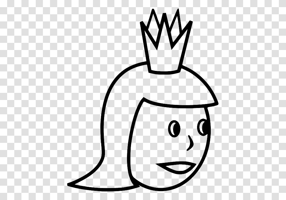 Princess Queen Royal Girl Woman Crown Coronet Letter Q Word Clipart Black And White, Label, Stencil, Jar Transparent Png
