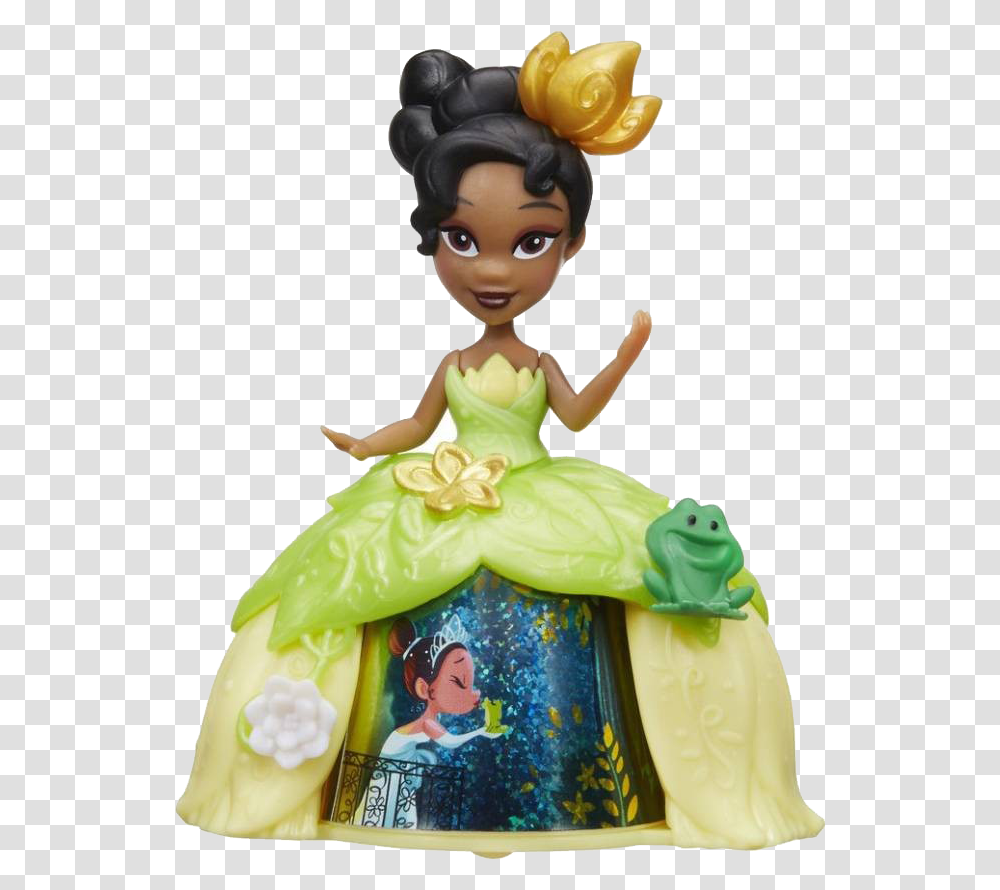 Princess Tiana Free Image Download Disney Princess Little Kingdom Spin A Story, Doll, Toy, Figurine, Person Transparent Png