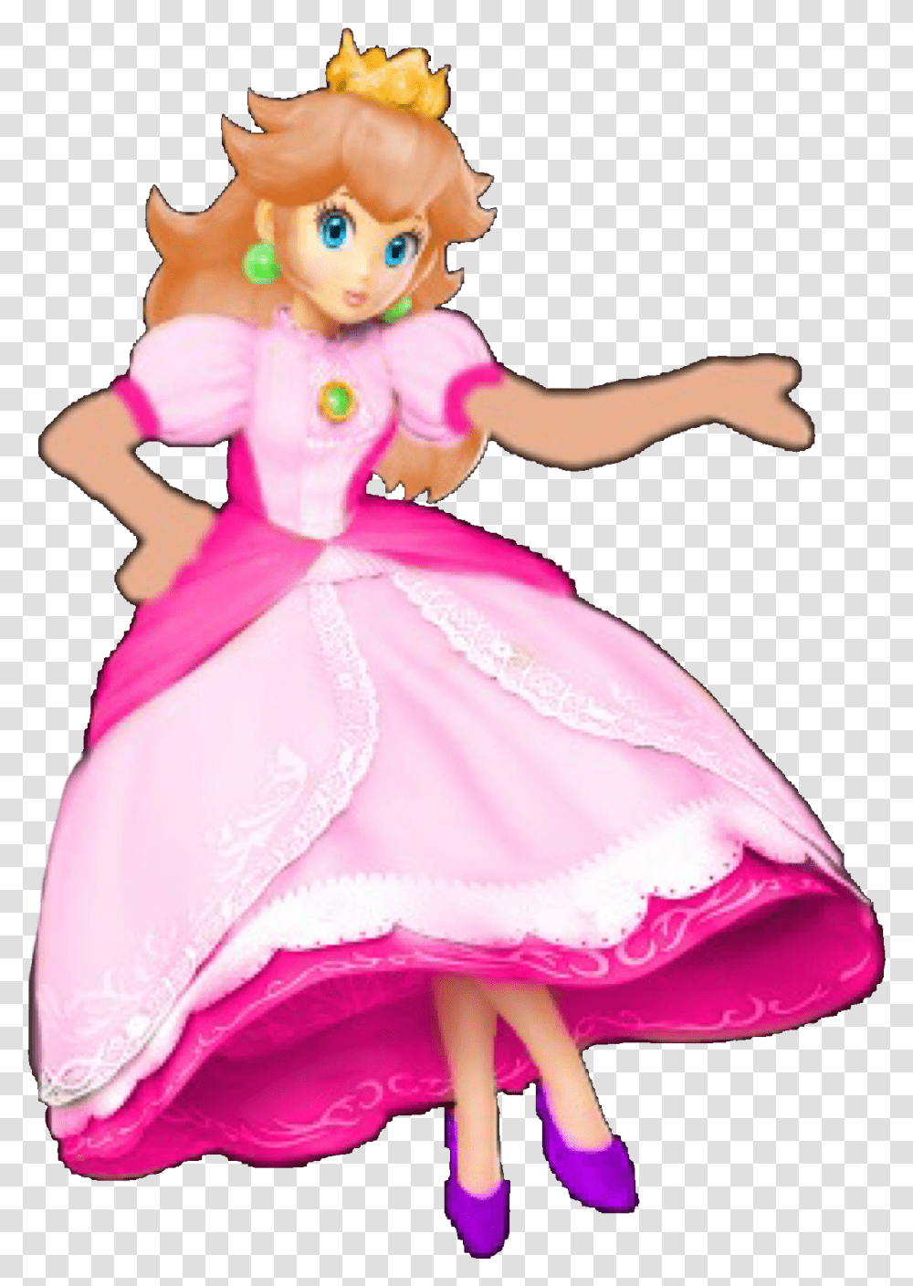 Princess Toadstool Dic Cartoons Peach Smash Bros Background, Doll, Toy, Barbie, Figurine Transparent Png