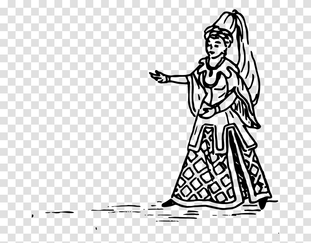 Princess Vintage Drawing, Gray, World Of Warcraft Transparent Png