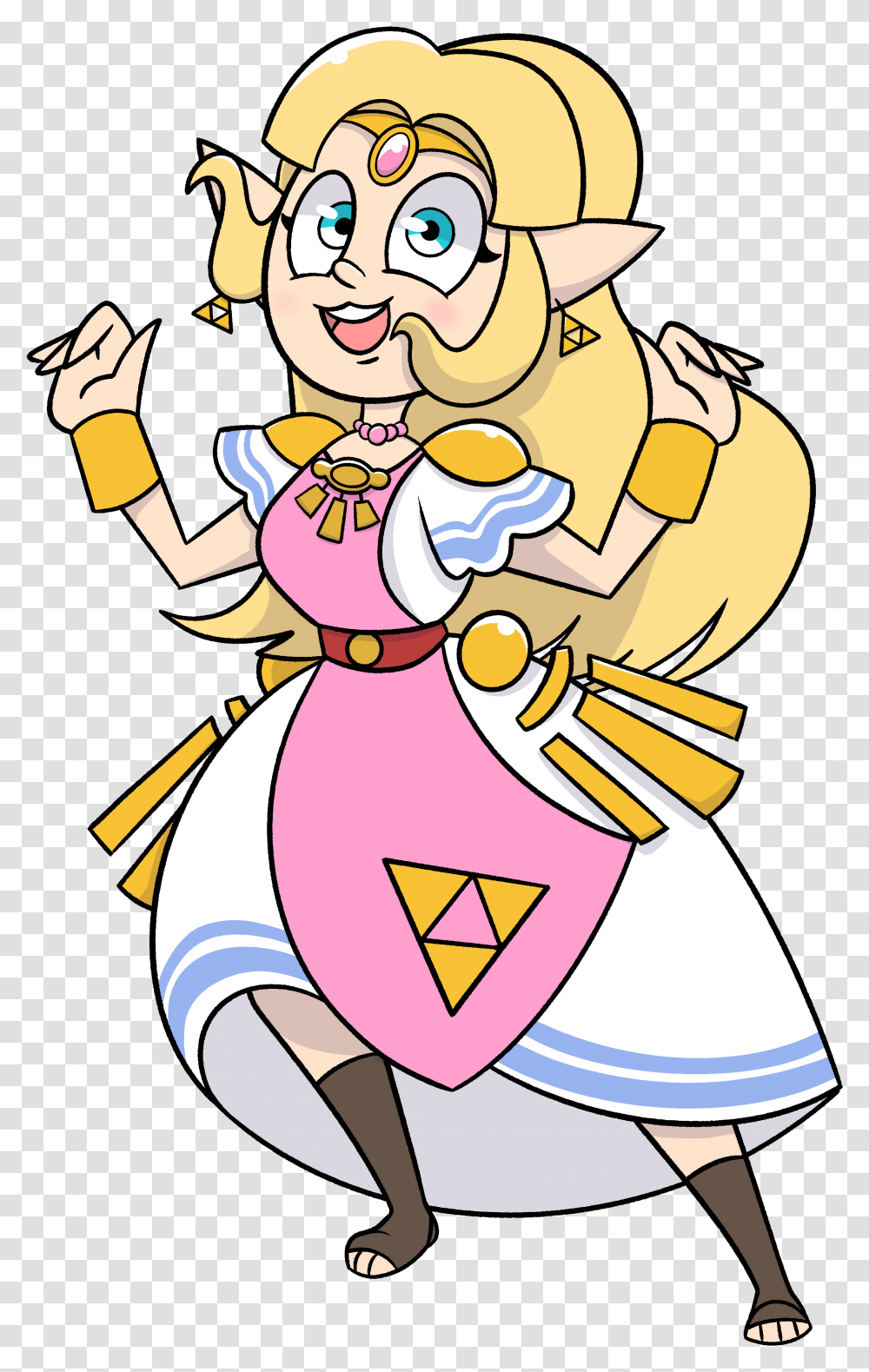 Princess Zelda Happy, Performer Transparent Png