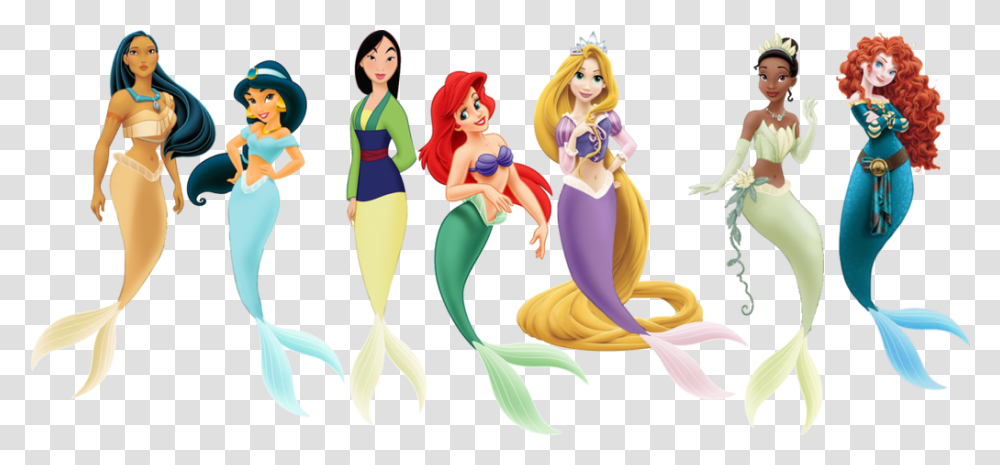 Princesses As Mermaids By Princesses As Mermaids, Person, Human Transparent Png